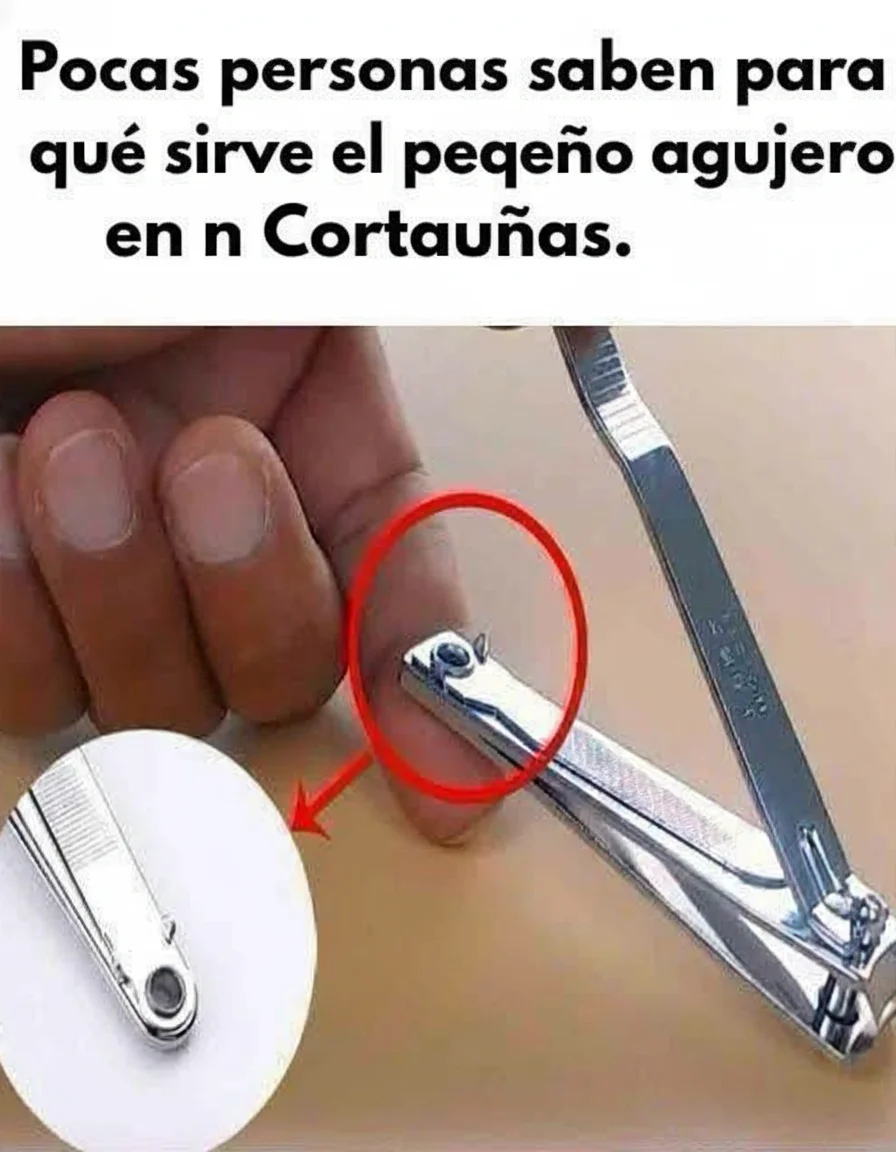 ¿Para qué sirve ese pequeño agujero en el cortaúñas? La respuesta te sorprenderá