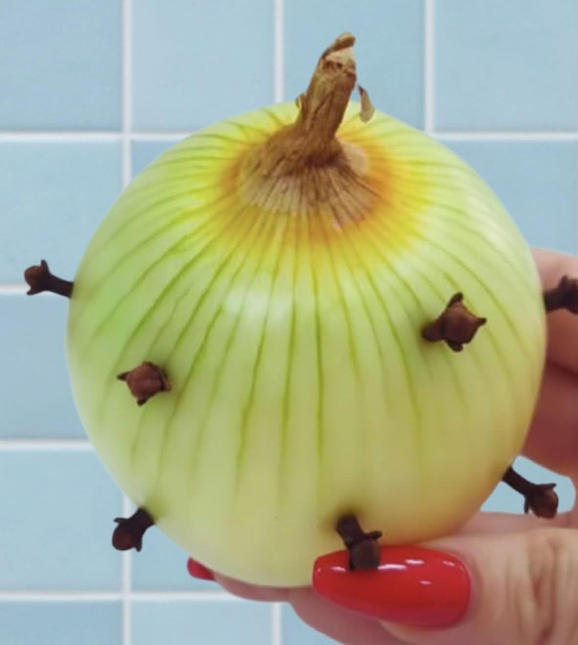 El curioso truco de mi abuela: clavar clavos de olor en una cebolla