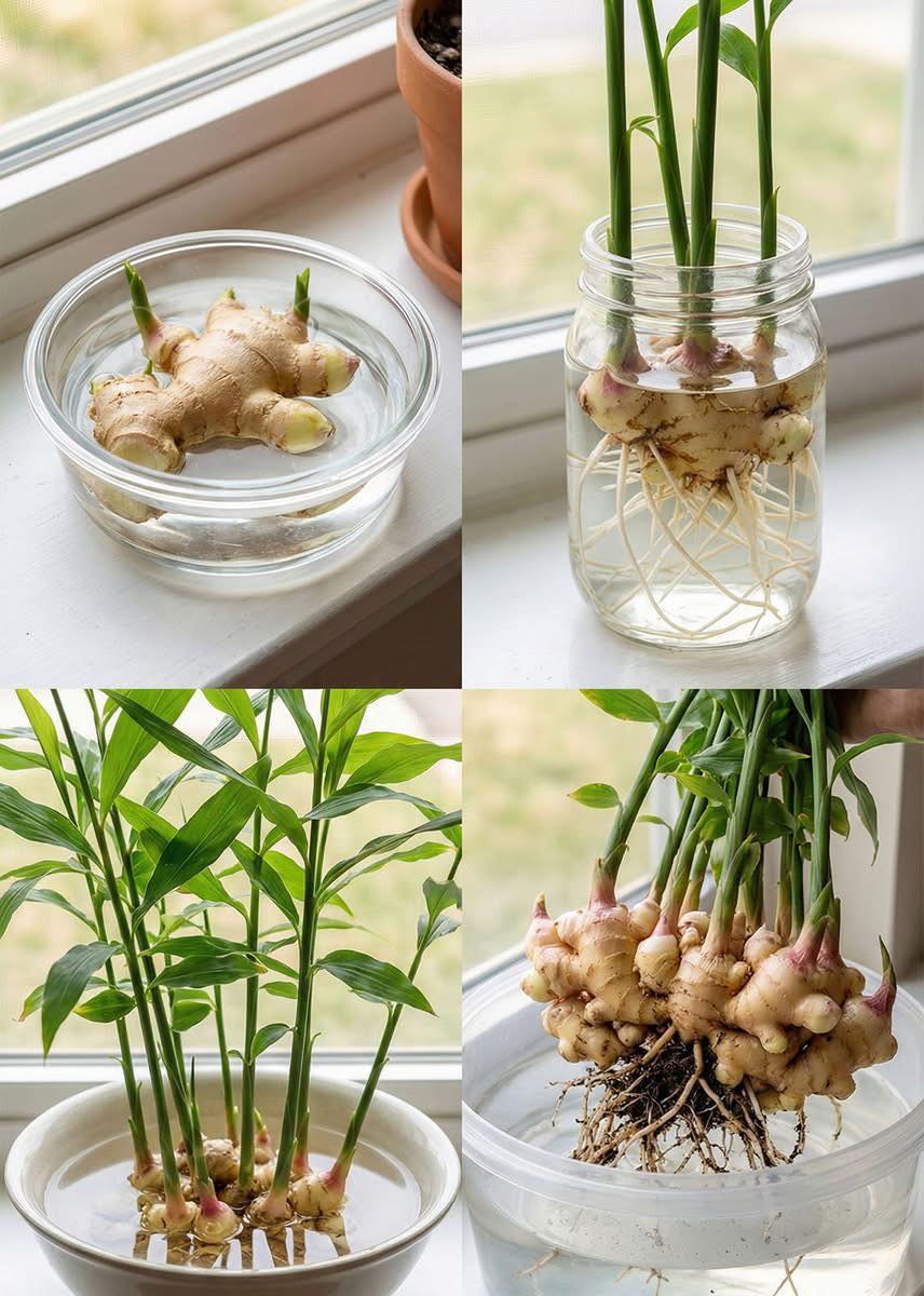 Aprende a cultivar jengibre con solo un vaso de agua (probado y aprobado)
